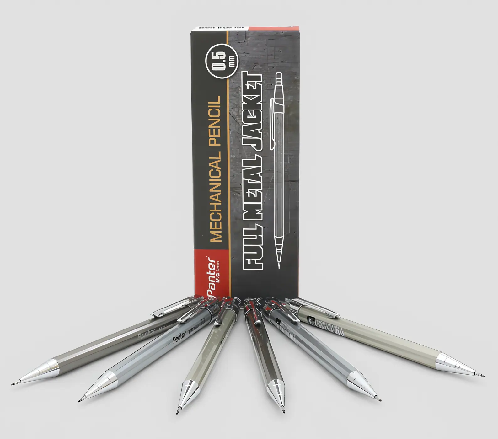 مداد مکانیکی پنتر  /0.5mm / Metal Jacket / کد AMP1075  بسته 12 تایی