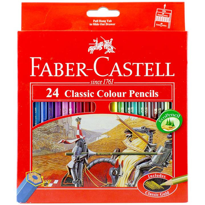 مداد رنگی 24 رنگ فابر کاستل مدل Classic Gold کد 115854