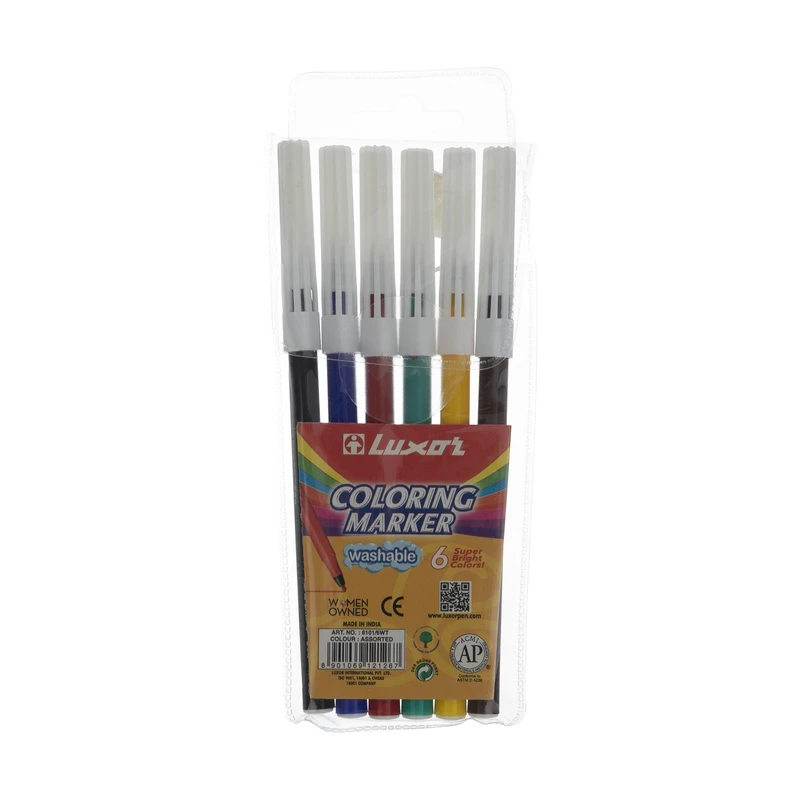 ماژیک 6 رنگ لاکسر مدل Coloring marker کد 6101