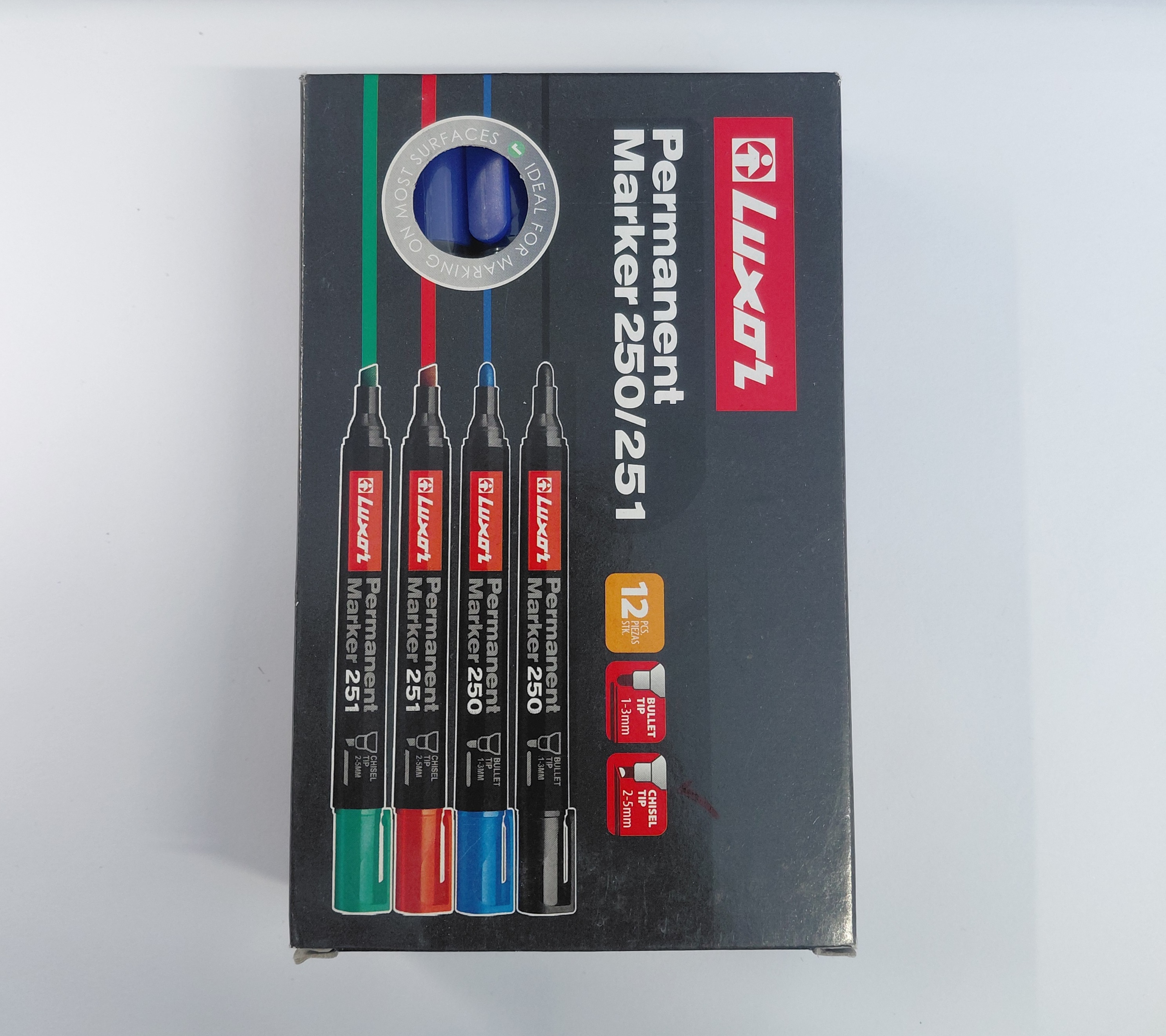 ماژیک پرمننت نوک تخت کد 251 بسته 12 تایی
