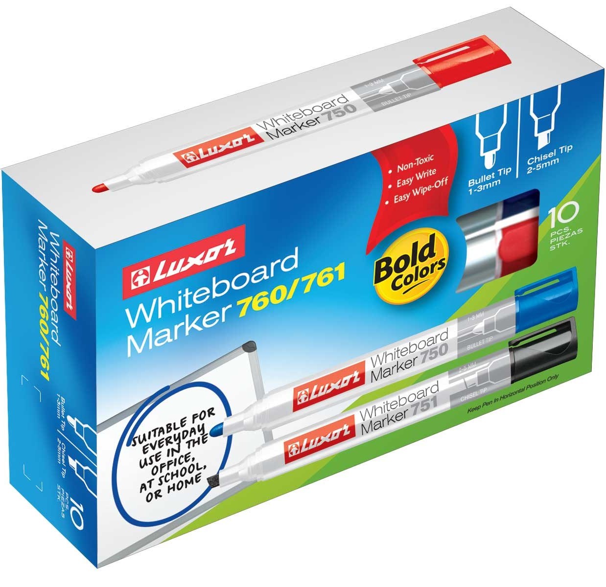 ماژیک وایت برد نوک تخت کد 751 بسته 12 تایی