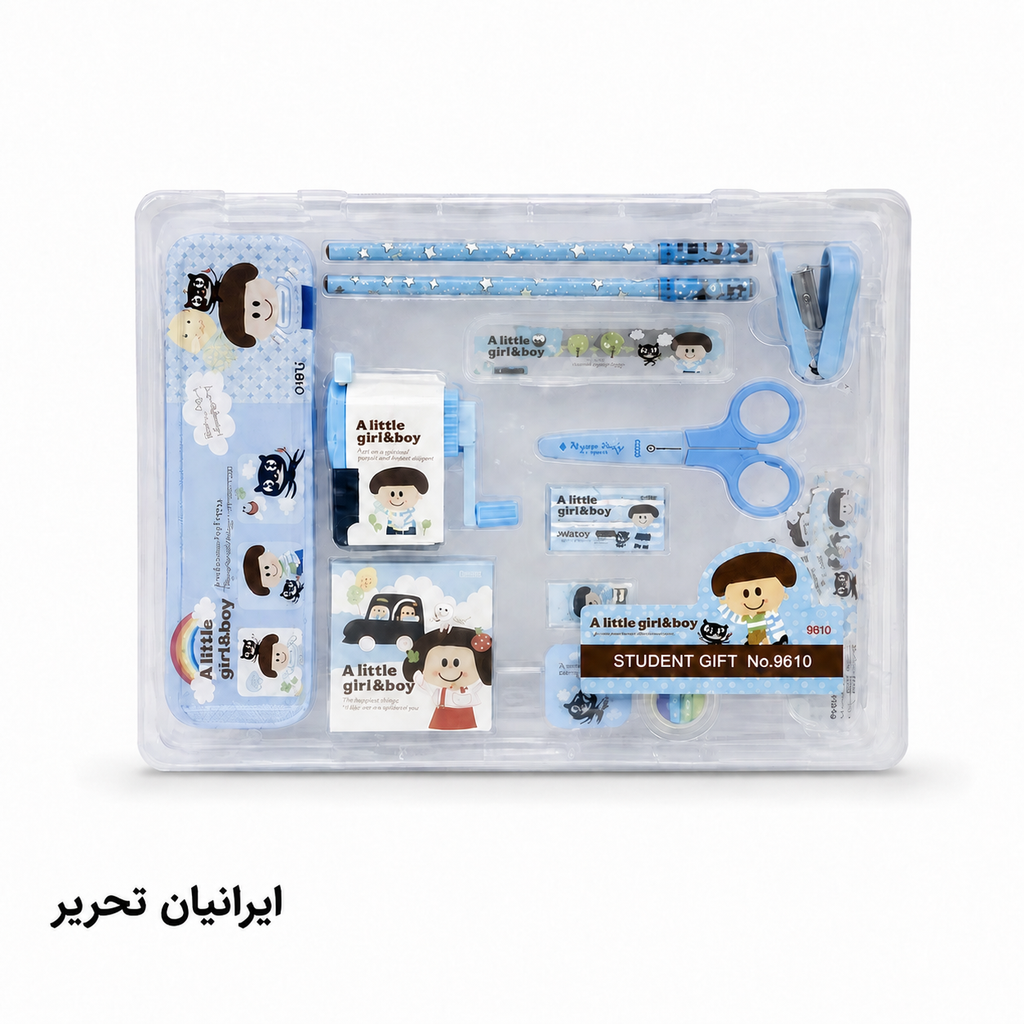 بسته لوازم التحریر دلی مدل دانش آموزی کد 9610 مجموعه 16 عددی